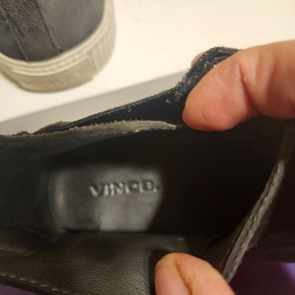 Vince. "Kelowna" Black Suede Slip-on High Top Sneakers sz.6/36 Ret. $295 - Picture 6 of 7